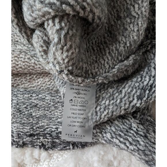 Peruvian Connection Alpaca Grey Sweater - Picture 4 of 5